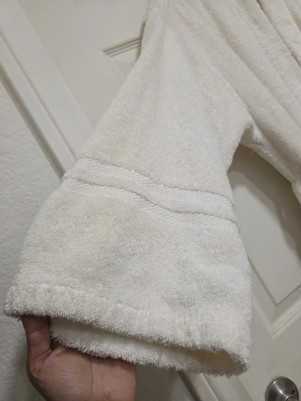 Vintage Polo Ralph Lauren FlagClassic White Terry Bathrobe with Embroidered Bear